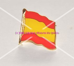 Spain Flag Enamel Lapel Pin Badge - Click Image to Close